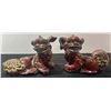 Image 3 : Decorative Figurines, Clock, and Bowls