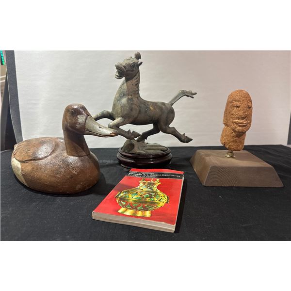 Sculptures, Decoy, and Book