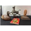 Image 1 : Sculptures, Decoy, and Book