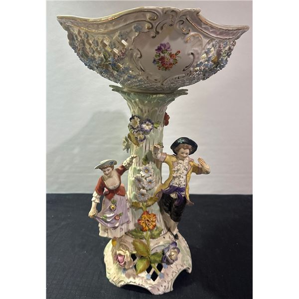 Porcelain Compote with Figurines