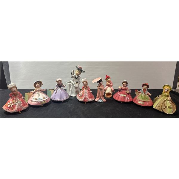 Ten Decorative Porcelain Figur