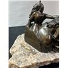 Image 4 : Crazy Horse Bronze Sculpture on Stone Base