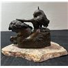 Image 5 : Crazy Horse Bronze Sculpture on Stone Base