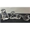 Image 1 : Crystal Animal Figurine Group of Three
