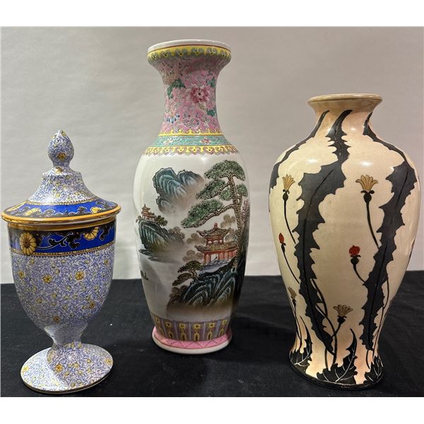 Three Decorative Ceramic Vessls