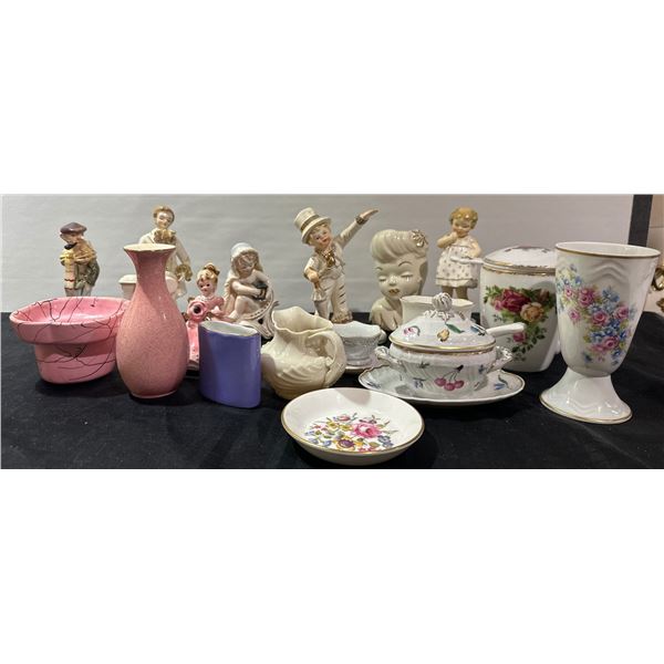Porcelain Figurines and Dishes