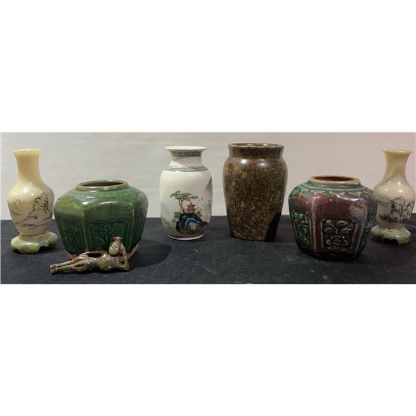 Decorative Miniature Vases and Fig