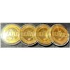 Image 2 : Four Gold Plated Beatles Coins