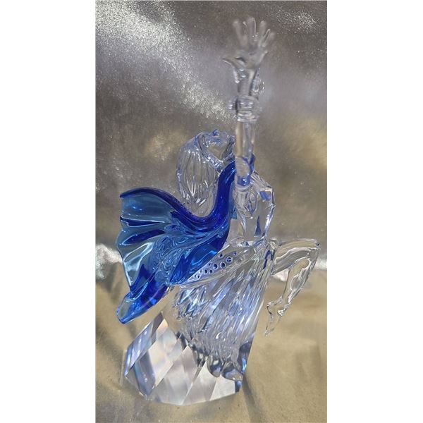 Swarovski Crystal Figure With Blue Cape Large