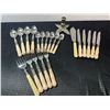 Image 2 : Cream-Handled Flatware Set with Metal Candle Holder