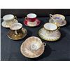 Image 1 : 6 English Bone China Tea Cups and Sauc