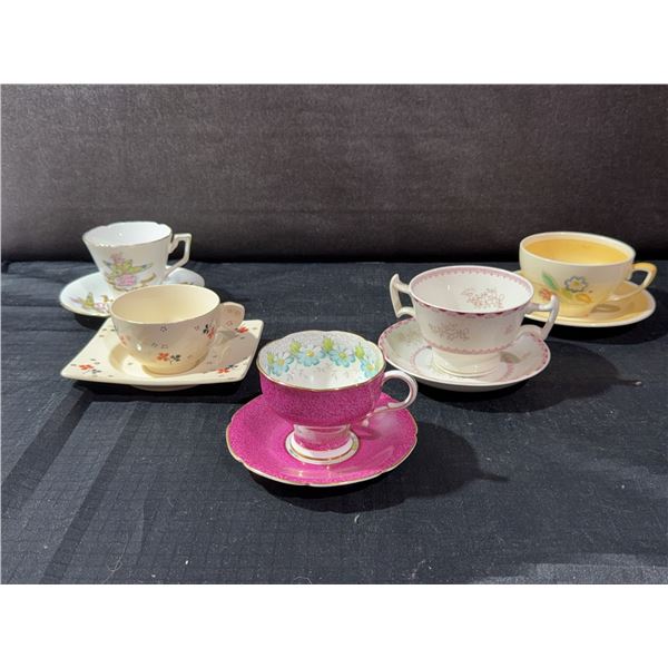 5 Mixed English and Japanese China Tea
