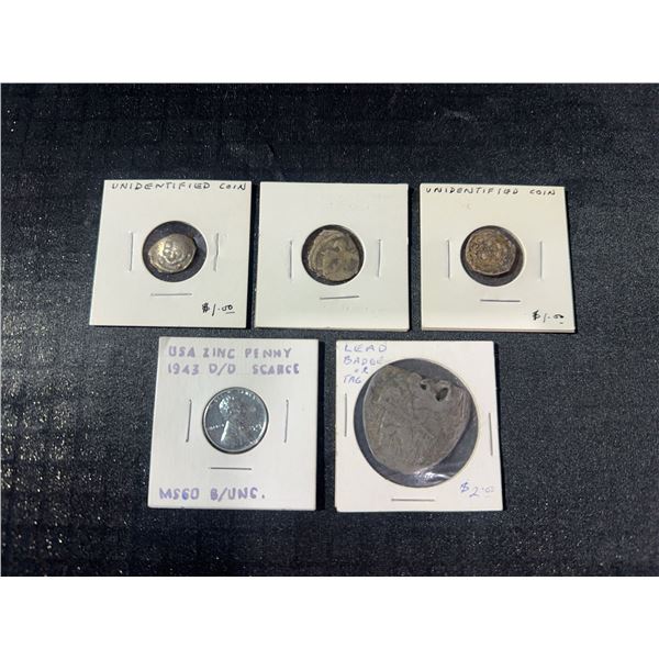 Group: 4 Coins and Lead Badge