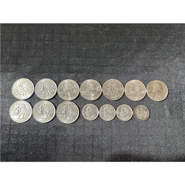 U.S. 92.5% Silver Coins, 71.65g