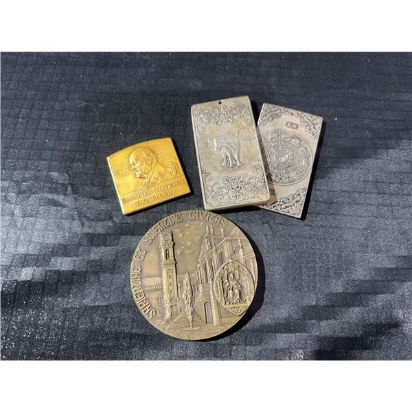Lot: Medals and Engraved Plaques