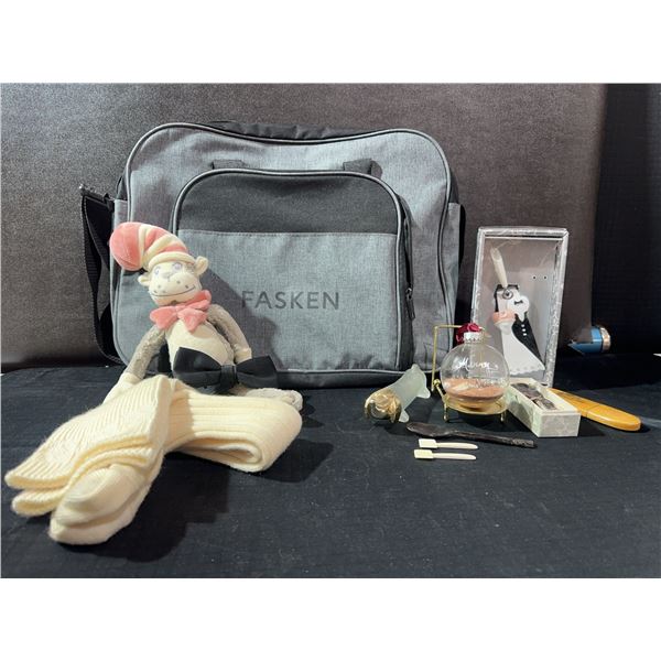 Lot: FASKEN Bag, Plush Toy, Vintage Jun