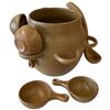Image 3 : 1980s Blue Mountain Pottery Soup Tureen with Ladle and 6 Handled Bowls