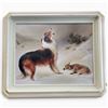 Image 1 : Vintage Giclee Painting "Found" * Attributed to Albrecht Schenck * Frame dimensions 28" x 24"