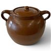 Image 1 : Glazed Pottery Bean Pot (8" tall x 9" diameter)