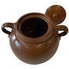 Image 2 : Glazed Pottery Bean Pot (8" tall x 9" diameter)