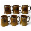 Image 1 : 6 x 1970s Glazed English Tankards by Lord Nelson Pottery