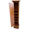 Image 2 : Wood CD/DVD Pillar Style Storage Cabinet - 43" Tall on a 10" x 10" Base