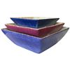 Image 2 : Landis 3 Piece Glazed Ceramic Bowl Set - Largest is 16" x 16" x 5" deep