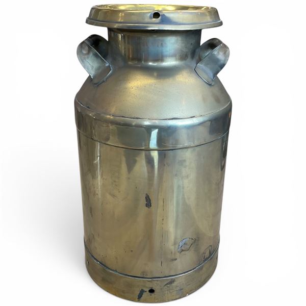 20 Gallon Brass Milk Can with Lid