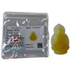 Image 2 : Yellow to Clear Buddha Medallion with Certificate of Authenticity - 3" x 2" wide