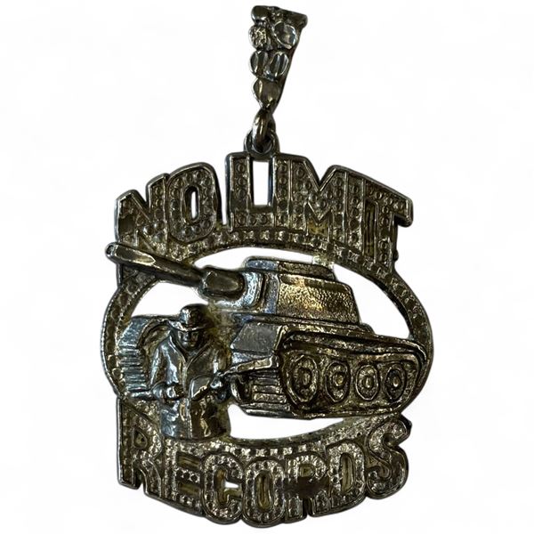 Sterling Silver "No Limit Records" Pendant * Record company founded in 1991 by Master P. (2" x 2"- W