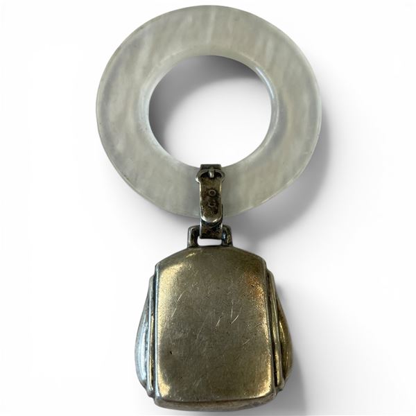 Vintage Webster Sterling Silver Teething Ring with Bell  - Bell without ring weighs 9.5 grams