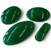 Image 2 : 4 Green Jade Cabochons - Total weight: 11 grams (largest is 15 x 29mm)