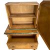 Image 3 : Vintage Folk Art Wood Kitchen Cabinet with Drawer - Stenciled Design * 15" x 32" x 52" tall