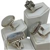 Image 2 : 4 New Rings * all stamped .925 * (White Agate, Quartz Crystal, and Moonstone)  Longest ring  is 27mm