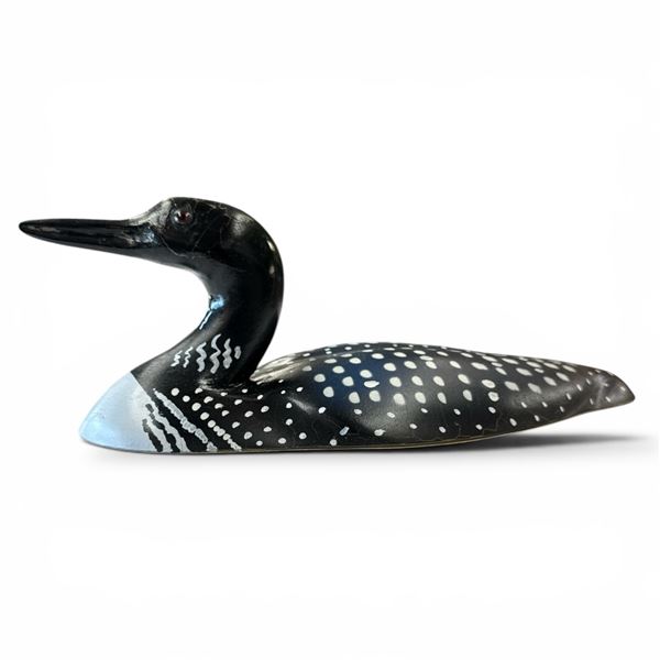 Alan Atkinson Hand Painted "Common Loon" Sculpture with "Natures" Label
