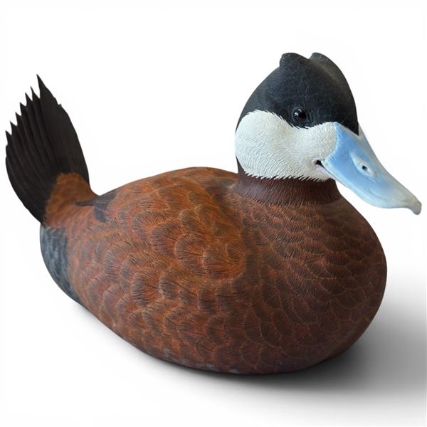 1998 Rusty Rutherford "Ruddy Duck" Hand Carved & Painted Decorative Decoy