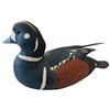 Image 2 : 2004 Rusty Rutherford "Harlequin Drake" Hand Carved & Painted Decorative Decoy - Signed by Artist