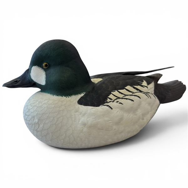 Rusty Rutherford "Goldeneye Drake" Hand Carved & Painted Decorative Decoy - Signed by Artist - Not D