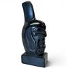 Image 1 : Signed Earl Jones Argillite "Killer Whale Man" Sculpture - 7" tall on 1.5" x 3" base