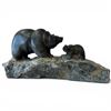 Image 1 : C. Jenkins Signed Large Soapstone Caring of "Mother and Cub" 6" x 18" long x 8" wide