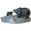 Image 5 : C. Jenkins Signed Large Soapstone Caring of "Mother and Cub" 6" x 18" long x 8" wide