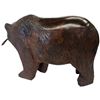 Image 4 : Carved Wood "Bear with Salmon" Statue - 7" x 12" x 9" tall