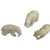 Image 2 : 3 Carved Ivorine Polar Bear Figurines - Largest is 1.5" x 3" x 2" tall