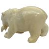 Image 5 : 3 Carved Ivorine Polar Bear Figurines - Largest is 1.5" x 3" x 2" tall