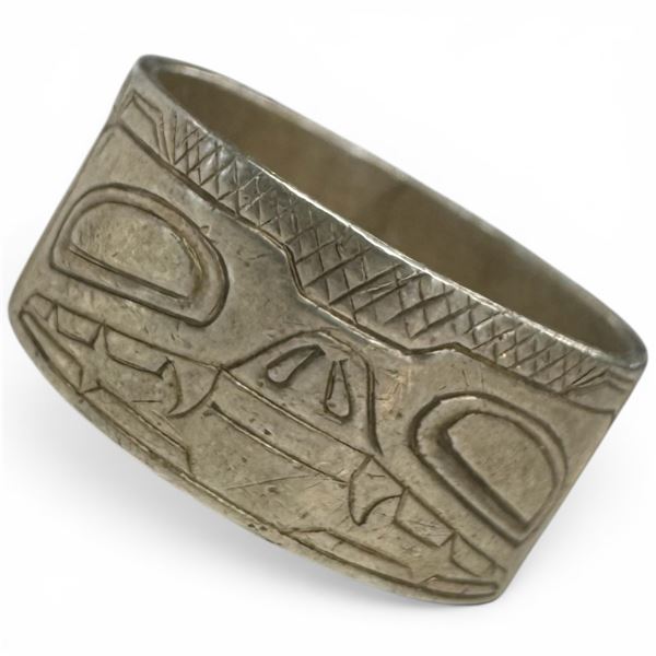 D. Elson Signed Haida Design Ring - Size 11