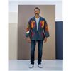 Image 1 : Original Paul Johnny Wearable Art Jacket -  Hand Stitched Flannel & Denim with COA(raglan sleeve) Ca