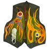 Image 2 : Original Paul Johnny Wearable Art Vest - Hand Stitched Flannel with COA- First Nations Design (16" a