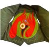 Image 4 : Original Paul Johnny Wearable Art Vest - Hand Stitched Flannel with COA- First Nations Design (16" a