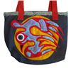 Image 2 : Original Paul Johnny Wearable Art Tote Bag - Hand Stitched Flannel & Denim- First Nations Design (13
