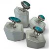 Image 2 : 4 New Turquoise Rings * all stamped .925 *Longest ring  is 31mm * Total weight: 32 grams